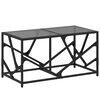 vidaXL Salongbord med svart glassplate 78,5x40x41 cm st&aring;l