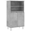 vidaXL Highboard betonggr&aring; 60x36x110 cm konstruert tre