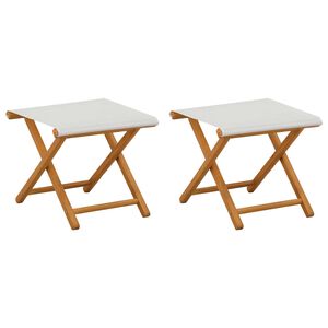 vidaXL Hage Stol 2 pcs Solid Eucalyptus Tre Krem