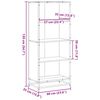 vidaXL Bokhylle brun eik 60x35x139 cm konstruert tre