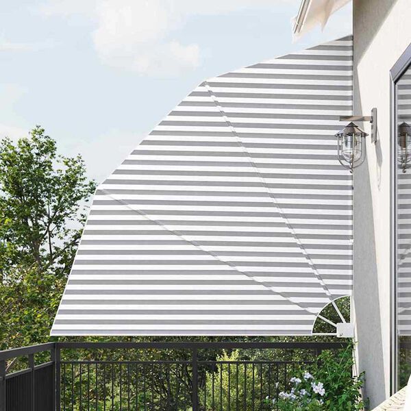 vidaXL Balkong privat skjerm Antrasitt og Hvit 210 x 210 cm Polyester