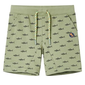 vidaXL Barneshorts med snor lysekaki 116