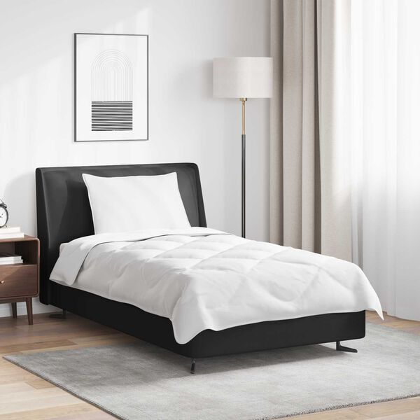 vidaXL Dyne med pute 2 pcs Hvit Mikrofiber