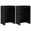 vidaXL Nattbord 2 pcs Svart eik 40 x 30 x 60 cm Konstruert tre