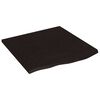 vidaXL Benkeplate til bad m&oslash;rkebrun 60x60x2 cm behandlet heltre