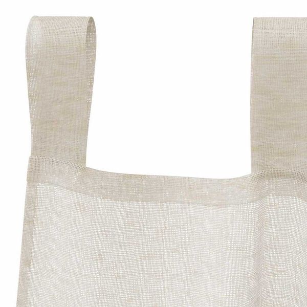 vidaXL Voile Gardin med gardiner 2 pcs sand 225 x 140 cm Polyester