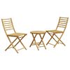vidaXL Bistrosett 3 deler bambus