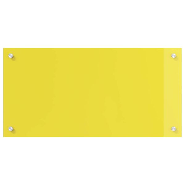 vidaXL Kj&oslash;kkenbakplate Gul 80 x 40 x 0,6 cm herdet glass