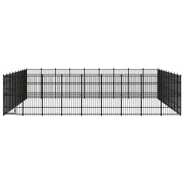 vidaXL Utend&oslash;rs hundeg&aring;rd st&aring;l 74,65 m&sup2;