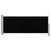 vidaXL Uttrekkbar sidemarkise 100x300 cm svart
