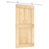 vidaXL Skyved&oslash;r Naturlig og Hvit 100 x 210 cm Massiv Furu Tre