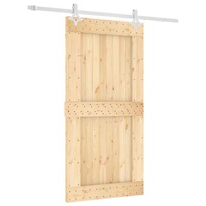 vidaXL Skyved&oslash;r Naturlig og Hvit 100 x 210 cm Massiv Furu Tre