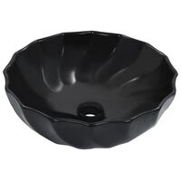 vidaXL Vask 46x17 cm keramikk svart