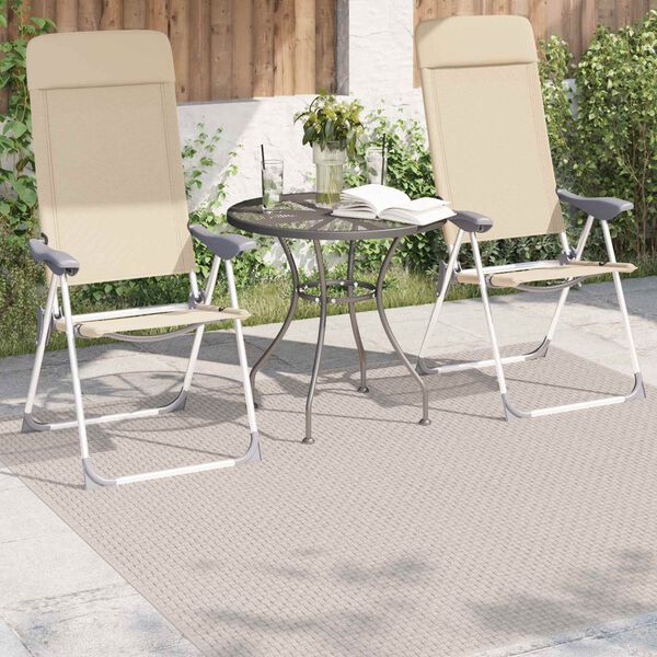 vidaXL Omr&aring;detepper Torget Krem 120 x 120 cm