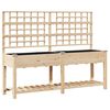 vidaXL Hageblomsterpotte Beige 203,5 x 54 x 152,5 cm Massiv Furu Tre