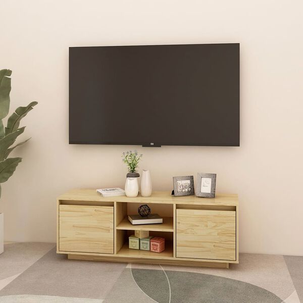 vidaXL TV-benk 110x30x40 cm heltre furu