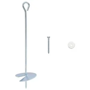 vidaXL Jordanker 10 pcs S&oslash;lv &Oslash;10 x 40 cm Galvanisert metall