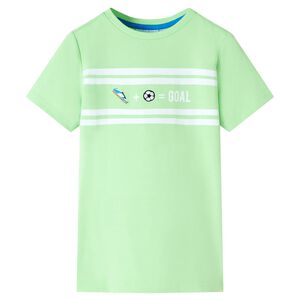 T-skjorte for barn neongr&oslash;nn 128