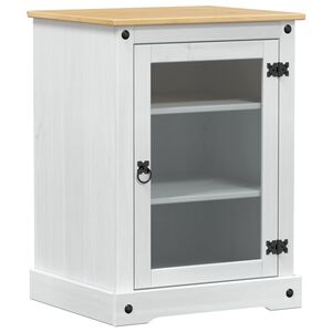 vidaXL HiFi skap Hvit 60 x 50 x 82 cm Massiv furu