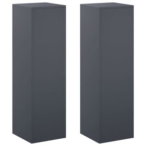 vidaXL Planteholder 2 pcs Antrasitt 30 x 30 x 100 cm Galvanisert st&aring;l