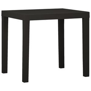 vidaXL Hagebord antrasitt 79x65x72 cm plast