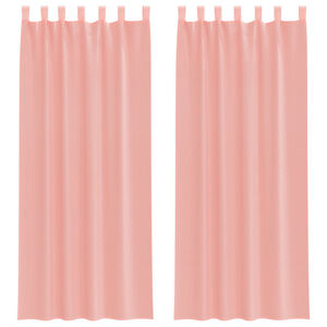 vidaXL Voilegardiner med hemper 2 stk rosa 140x260 cm