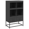 vidaXL Highboard svart 68x39x111,5 cm st&aring;l