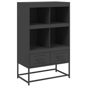 vidaXL Highboard svart 68x39x111,5 cm st&aring;l