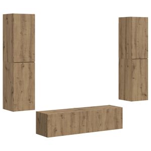 vidaXL TV-benksett 6 pcs Artisan Eik Konstruert tre