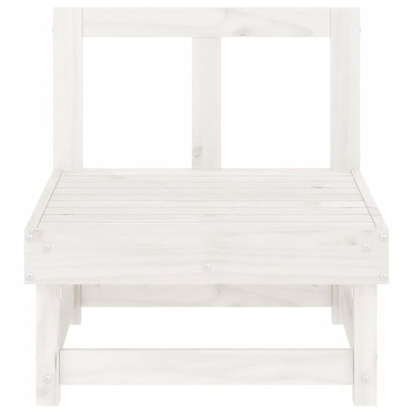 vidaXL Hagemidtsofa hvit heltre furu