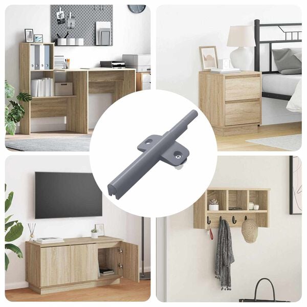 vidaXL Myk lukking demper 1161 pcs Gr&aring; 125 x 47 x 15 mm PP