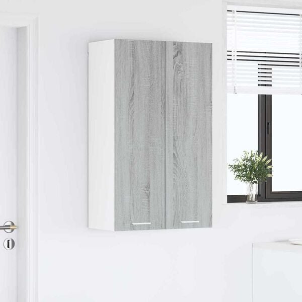 vidaXL Hengende skap Gr&aring; Sonoma 60 x 31 x 100 cm Konstruert tre