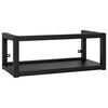 vidaXL Vegghengt servantramme for bad svart 79x38x31 cm jern