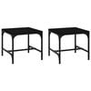 vidaXL Sidebord 2 stk svart 40x40x35 cm konstruert tre