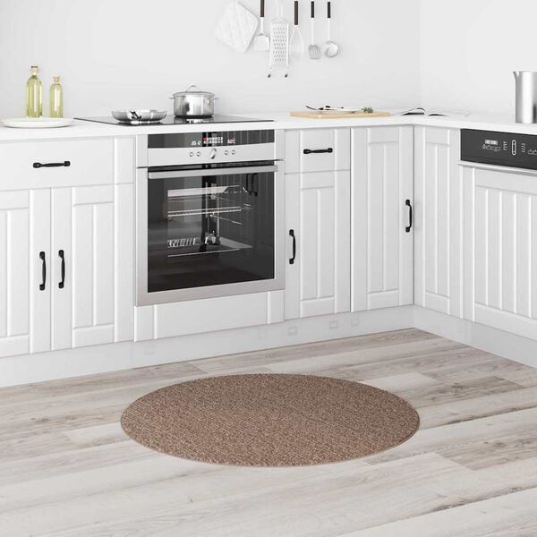 vidaXL Anti-sklisikker Shaggy Teppe Brun 90 x 90 cm PP