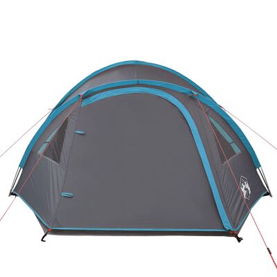 vidaXL Kuppeltelt for camping 4 personer blå vanntett