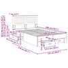 vidaXL Sengestamme med skuff Betonggr&aring; 120 x 200 cm Konstruert tre