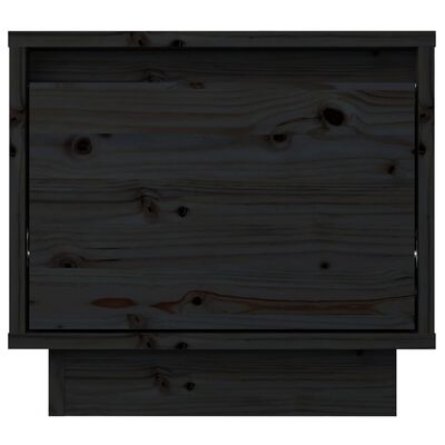 vidaXL Nattbord svart 35x34x32 cm heltre furu