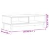 vidaXL Salongbord FLAM 100x50x32,5 cm heltre furu