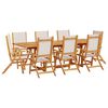 vidaXL Hagespisegruppe 9 deler heltre akasie og textilene