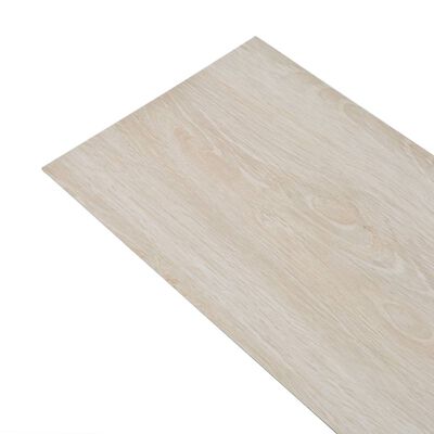 vidaXL Ikke-klebende PVC-gulvplanker 4,46 m² 3 mm eik klassisk hvit
