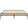 vidaXL Sengeramme sonoma eik 150x200 cm konstruert tre og metall