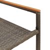 vidaXL Hage stabelstoler 2 pcs Grå og Brun PE rattan, solid akasietre