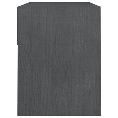 vidaXL Nattbord grå 40x31x40 cm heltre furu