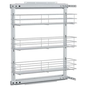 vidaXL Uttrekkbare kurvskuffer 3 etasjer 47x15,5x55,5 cm