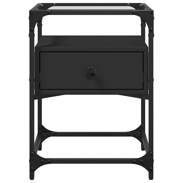 vidaXL Nattbord svart 40x40x55 cm konstruert tre