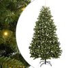 vidaXL Kunstig juletre 240 cm 300 LED-lys Varmhvit PVC og st&aring;l Gr&oslash;nn