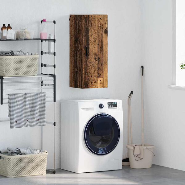 vidaXL Veggskap Gamle tre 34,5 x 34 x 90 cm Konstruert tre