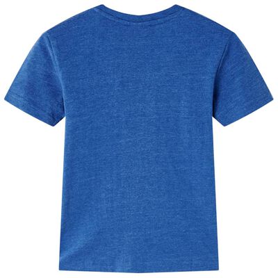 T-skjorte for barn mørkeblå melert 92