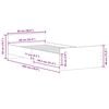 vidaXL Sengeramme uten madrass artisan eik 90x200 cm konstruert tre